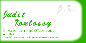 judit komlossy business card